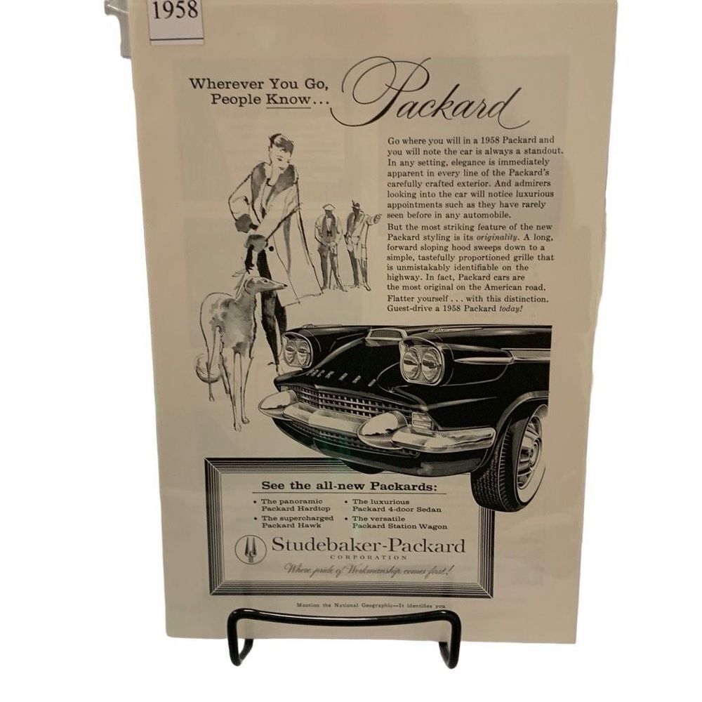 Vintage 1958 Studebaker Packer Guest Drive Today Ad Advertisement